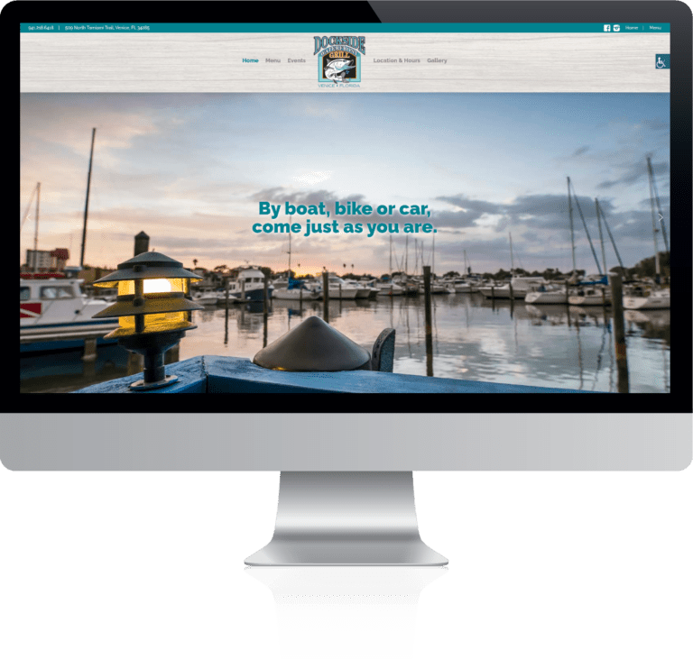 Dockside Waterfront Grill Website Example