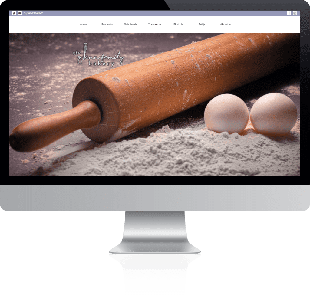 Glenn Family Bakery Website Example