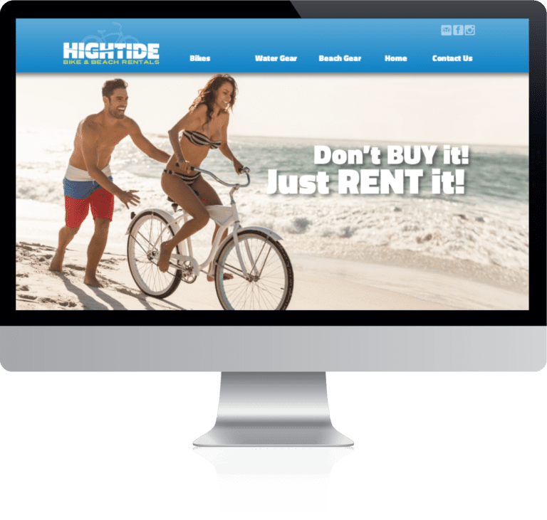 High Tide Bike Rental Website Example