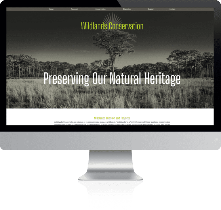 Wildlands Conservation Website Example