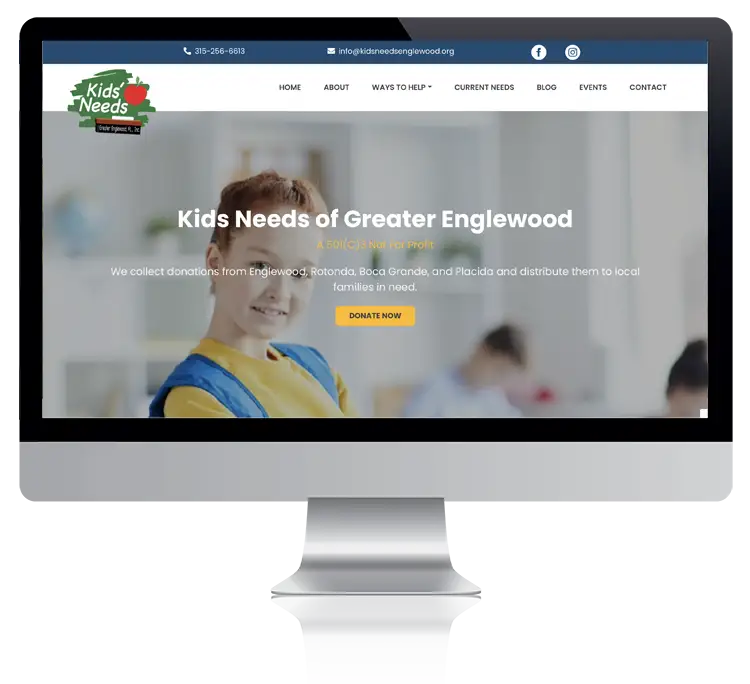 Kids Nees of Englewood website – hosted by SiteVivid